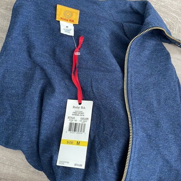 Ruby Rd. Navy free spirit Zipup - Picture 3 of 3